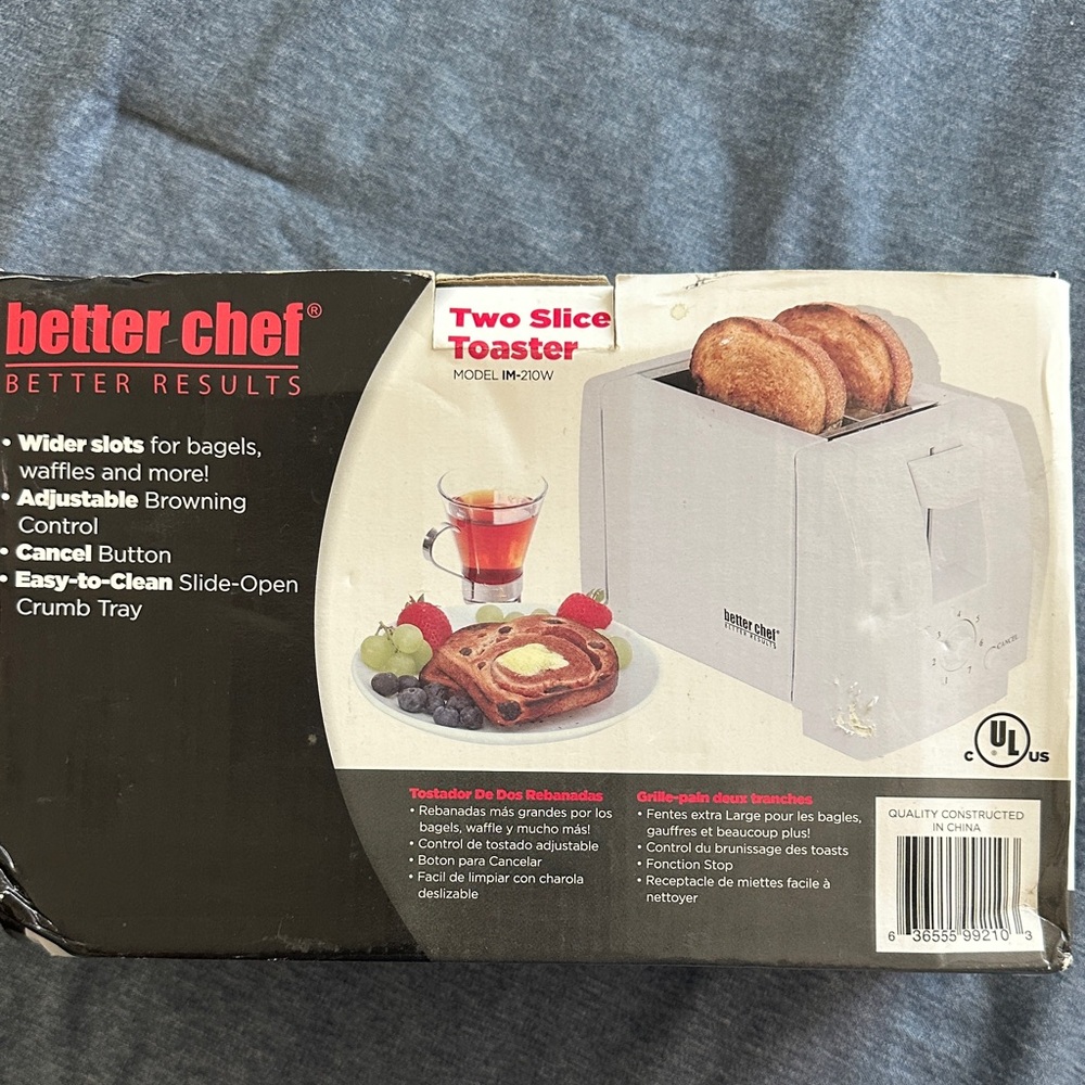 Better Chef White Two Slice Toaster - Picture 2 of 5